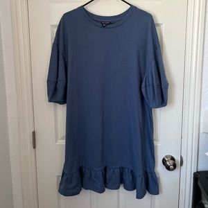 Blue balloon sleeve mini dress XXL (20)